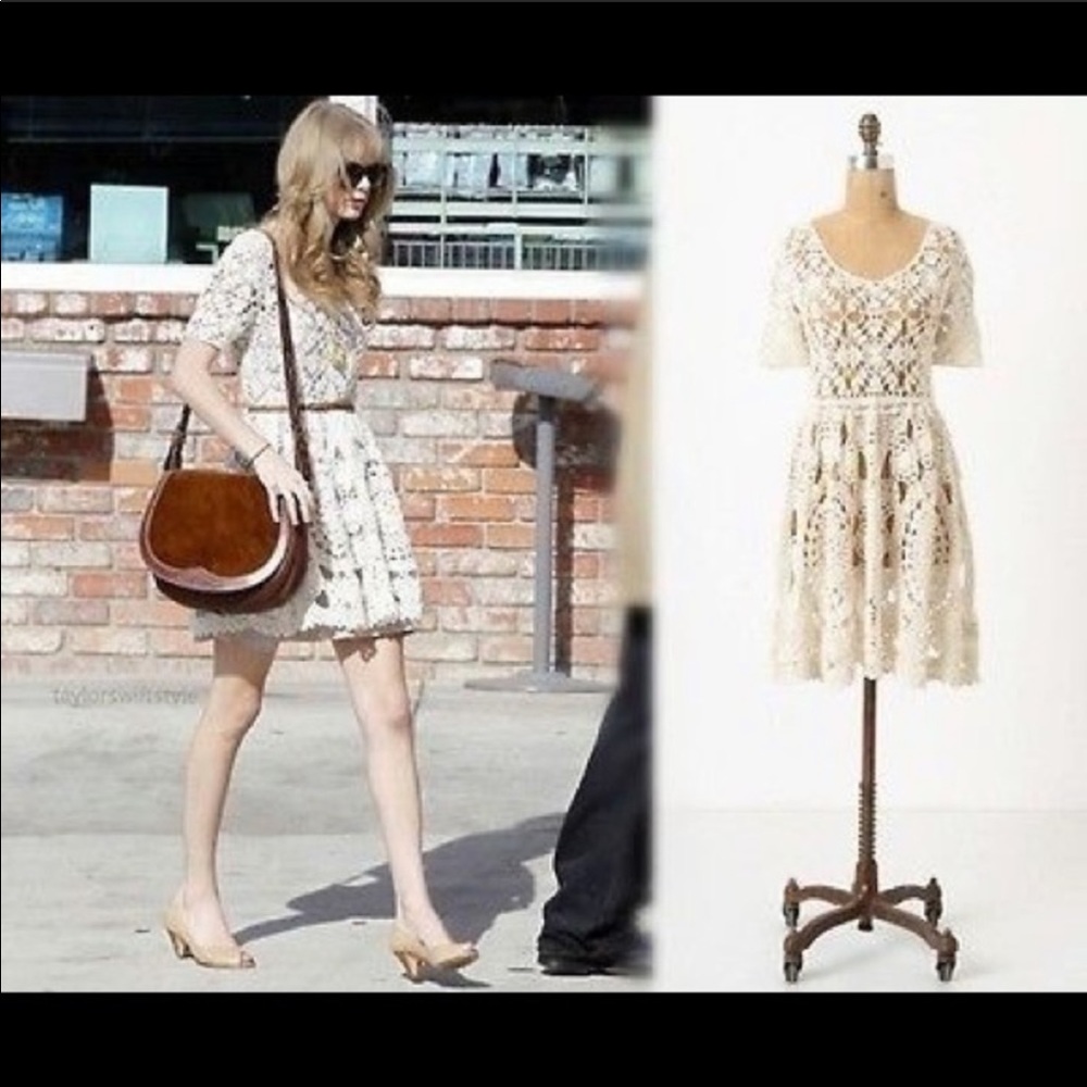 Anthropologie Knitted & Knotted Crochet Dress